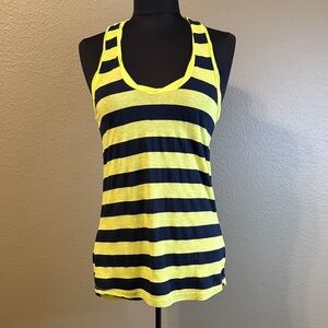 Splendid Yellow and Black Striped Tank Top